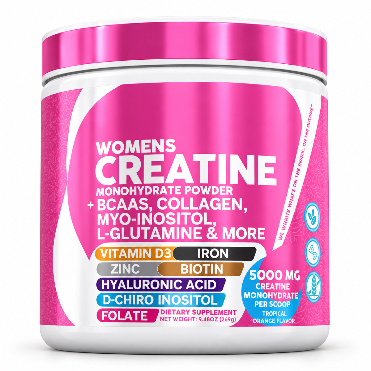 Créatine Femme poudre multi-actifs 5 000 mg – SOALYA